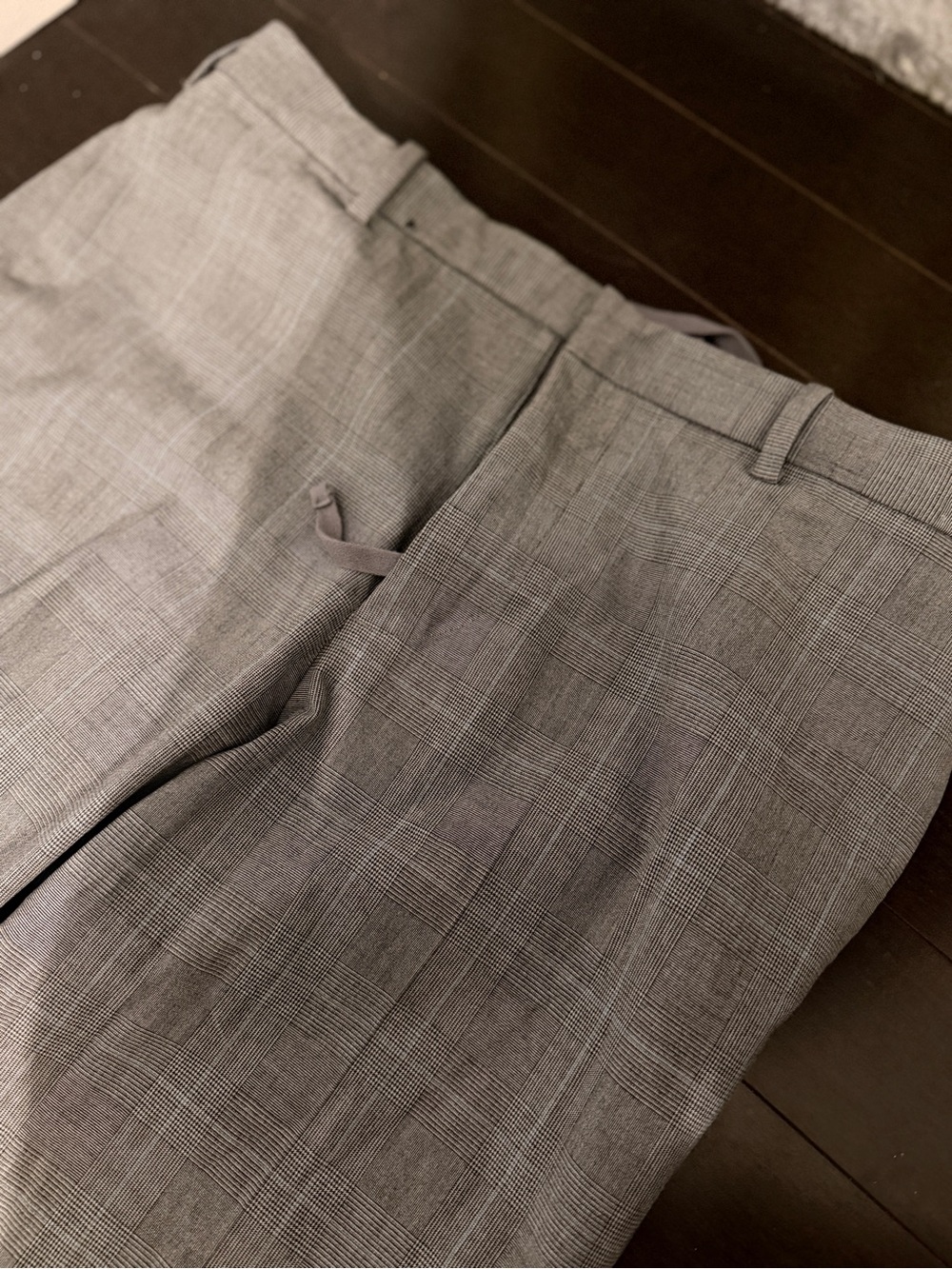 Uniqlo Men's Gray Windowpane Dress Pants M